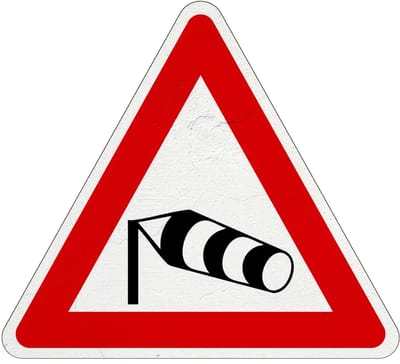 Zijwind bord - J31 | Sign Again materiaal | 15 cm