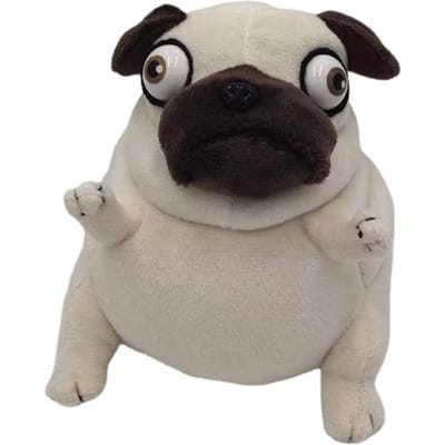 Octopus Knuffel Mopshond Cartoon Hond Knuffelspeelgoed Simulatie Dier Model Dikke Zandsculptuur Puppy black