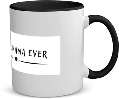 Akyol - beste mama ever koffiemok - theemok - zwart - Moeder - mother - leuk cadeau voor je moeder - 350 ML inhoud
