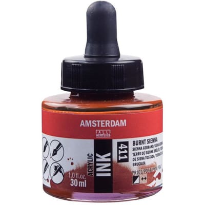 Amsterdam Acrylic Ink Fles 30 ml Sienna Gebrand 411