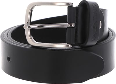 VALENTINO Leren Riem Bairone Leather Belt W95 Nero Zwart