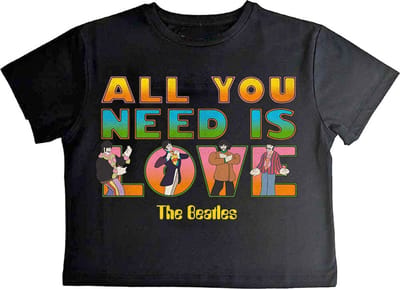 The Beatles - Yellow Submarine AYNIL Stacked Crop top - S - Zwart