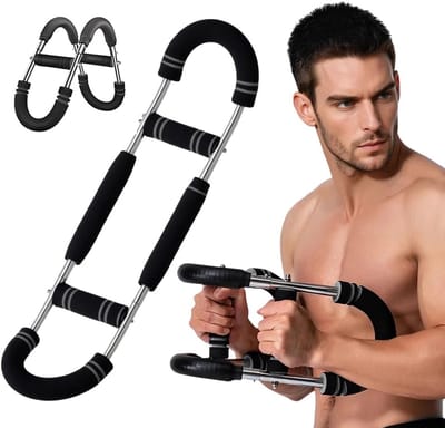 Arm Trainer - Kracht Twister - Spierversterking Thuis - Verstelbare Weerstand - 60-110 lb - Blauw
