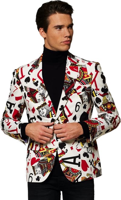 OppoSuits King of Clubs - Heren Blazer - Carnavalskleding - Thema Feest - Maat 46