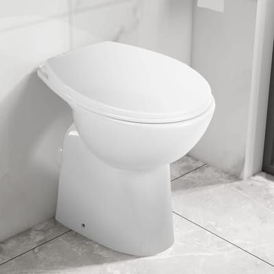 Hangtoilet Keramiek - Wandcloset - Badkamer Vernieuwen - Randloos Design - 7cm Hoger - Wit