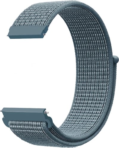 YONO Nylon Smartwatch Bandje - 20mm - Horlogebandje geschikt voor Samsung Galaxy Watch 7 6 5 4 - Classic - Huawei - Garmin Vivoactive 6/5 - Leisteen