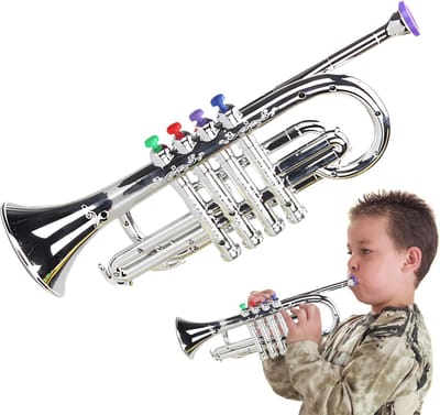 Speelgoedtrompet - Muziek instrument - Muziek maken - Duurzaam lichtgewicht - 36 cm lang