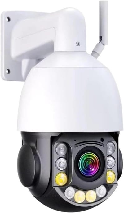 Beveiligingscamera Buiten - IP Camera Wifi - Huisbewaking - 50x Zoom AI Tracking - 8MP 4K - Wit
