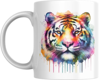 Mok – Tijger Watercolor | Kleurrijke Dierenmok | Cadeau voor Avonturiers & Natuurliefhebbers - Koffie - Thee