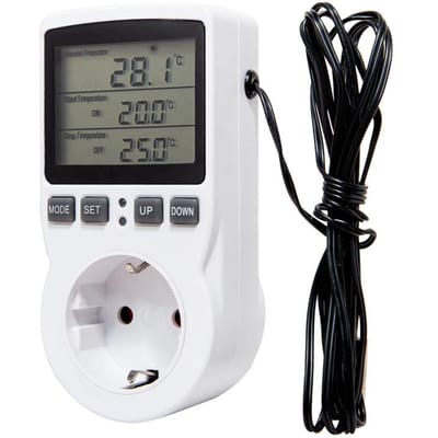 EU/US Timer Socket Thermostaat Digitale Temperatuurregelaar Stopcontact Met Tijdschakelaar Sensor Sonde Verwarming Koeling EU(Russian Manual)