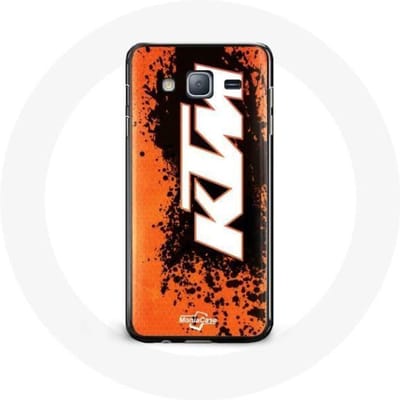 Case voor Samsung Galaxy j3 2016 KTM Logo wit oranje achtergrond wit