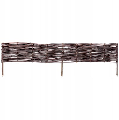 KADAX Palissade van wilgentenen, natuurlijk wilgenhek, handgemaakt wilgenvlechthek, tuinhek voor paden en bloembedden, omheining gazonrand (10 stuks 120 x 30 cm)