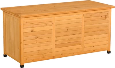 Waterbestendige Houten Tuinkast – Duurzame Opbergkast van Vurenhout – Grote Tool Shed voor Tuinopslag – Geel