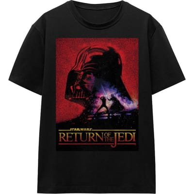 Star Wars Unisex volwassen Return Of The Jedi blok-T-shirt (Zwart)