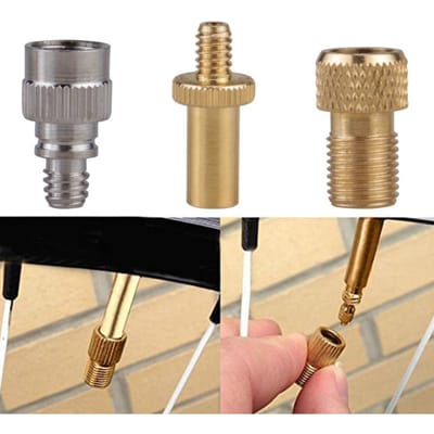 3 Stuks/Set Fietsluchtpomp Ventieladapter Frans Naar Amerikaans Converteren Wiel Gasmondstuk beige