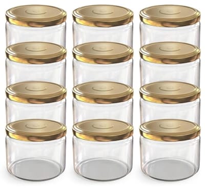 24 x 282 ml Inmaakpotten met Schroefdeksel - Ideaal voor Jam en Bewaren