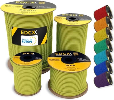 Nylon Paracord - Sterk Touw - Outdoor Activiteiten - Type III 550 - 300 Meter - Geel