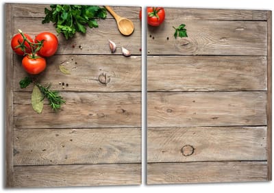 TMK ArtDeko - Snijplank - Glas - Osłona Kuchenki - 2x40x52