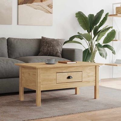 vidaXL - Salontafel - BODO - Honing - bruin - 100 - x - 55 - x - 45,8 - cm - Bewerkt - hout
