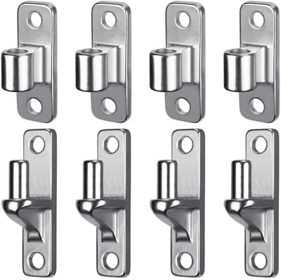 Scharnieren, 304 Roestvrij Staal Muurmontage Mannelijk & Vrouwelijk Scharnieren Hardware voor Houten Omheiningen Landbouw Veldpoorten, Niet-Lasbaar Ontwerp, 272kg