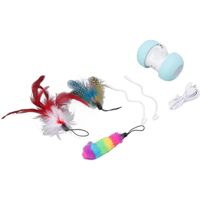Interactief Kattenspeelgoed Elektrische Piepende Rollende Bal USB Oplaadbaar Slim Automatisch Kittenspeelgoed