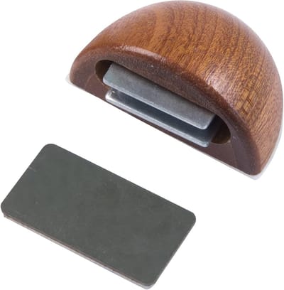 Deurstopper Hout - Magnetische Stopper - Deuren Beschermen - Met Deurmagneet - 1 Stuk - Sapelli