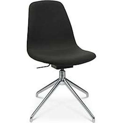 Conferentiestoel Topstar Sitness Life 1.1, draaibaar/zitting in hoogte verstelbaar, zonder armleuningen, B 460 x D 390 x H 480-510 mm, 4-poots onderstel, verchroomd staal & stof, zwart