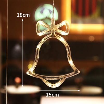 Lumières de fenêtre pour sapin de Noël Dernières lumières LED de décoration de Noël Forme Père Noël Bonhomme de neige Décoration à suspendre pour fête Lumière de fenêtre