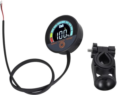 Spanningsmeter Batterij - Capaciteitsindicator - Voertuig Accu - LCD Kleurendisplay - DC 8-100V - Zwart
