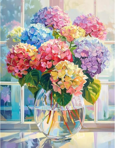 BOTC Diamond Painting Volwassenen - Diamond Painting Kinderen - Diamond Painting Pakket Volledig - 30x40CM - Bouquet