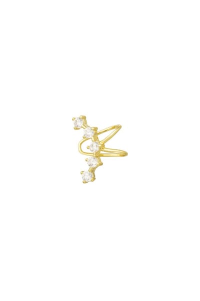 Bijoutheek Earcuff 5 Stones Goud