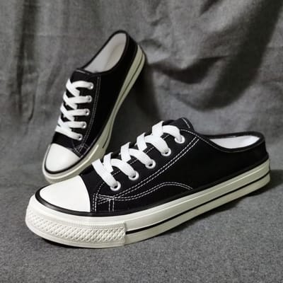 Heren Dames Casual Gevulkaniseerde Schoenen Slippers Platte Mode Veters Zomer Lente Canvas Sneakers Heren Antislip Effen Ademend 40 gray