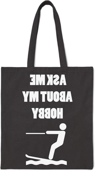 Canvas Tote Bag - Draagtas - Spullen Meenemen - Uniek Ontwerp - Eén Maat - Zwart
