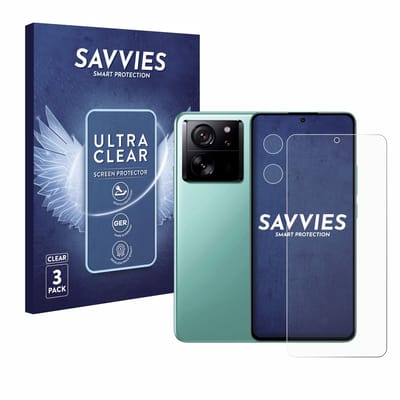 Savvies - Screenprotector voor Xiaomi 13T (Voor+Camera) - Folie Beschermfolie transparant 6 Stuks