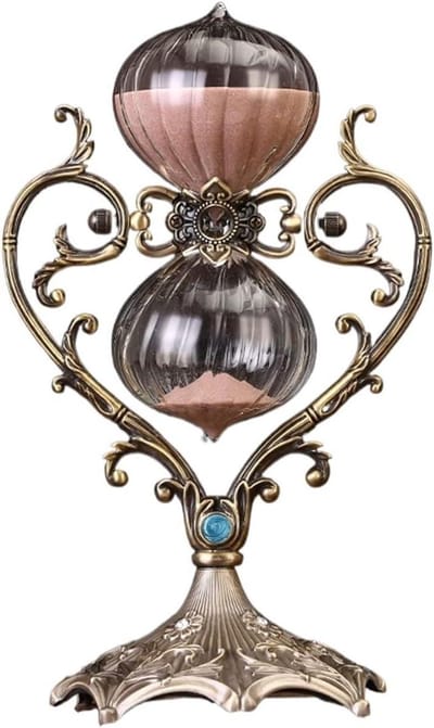 Decoratieve Zandloper - Tijdklok - Tijdmanagement Hulpmiddel - Vintage Antiek Design - 30/60 Minuten - Brons