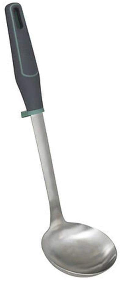 5Five Soep/saus opscheplepel - zilver - RVS - 34 cm - Keukengerei/soeplepel - Robuust/duurzaam