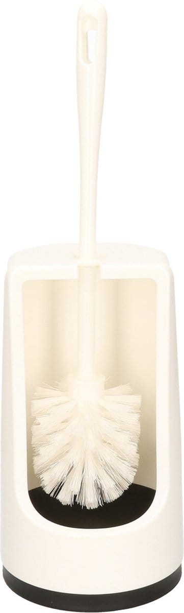 WC-borstel/toiletborstel met houder wit 41 cm van kunststof - Toiletgarnituur