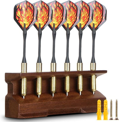 2-in-1 houten dartpijlhouder en wanddisplay voor dartpijlen