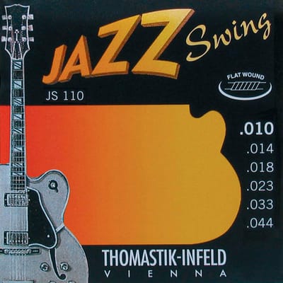 Snarenset elektrische gitaar - Thomastik-Infeld JS110 - Jazz Swing - 10-44 - Nikkel Flatwound - Extra Light