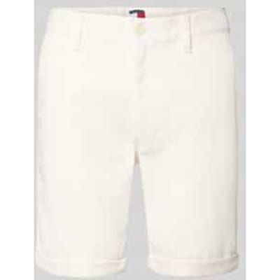 slim fit chino-shorts van katoenmix