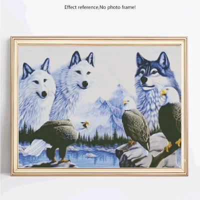 5D Diamond Painting Aankomst Dieren Steentjes Foto's Diamantborduurwerk 20X30 gray