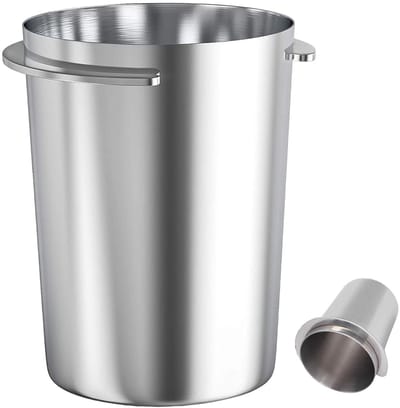 Espresso doseerbeker, 304 roestvrijstalen beker voor zeefhouder, naadloze poederverbinding, geen morsen, koffieaccessoires voor barista, thuis, café