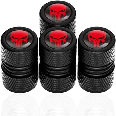 Set van 4 Zwarte Ventieldoppen voor Auto's, Motorfietsen, Trailers en Fietsen - Duurzaam en Waterdicht