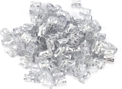 Jumada's - Ontdek de veelzijdigheid van Jumada's: Beads for braids - Kralen voor braids - Dreadlock haar ringen - braids-haar accessoires - carnaval - haarring - braids zilverkleurig - zilver braids