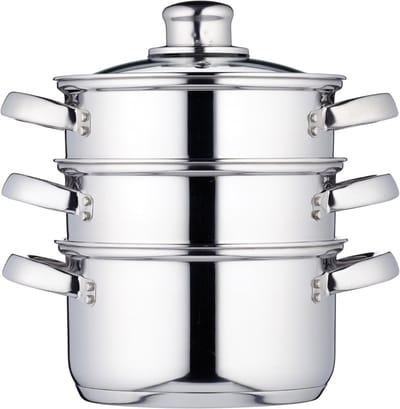RUX® Stoomkoker - Stoomkokers - Stoompan - Grijs - ‎24cm x 31cm x 43cm