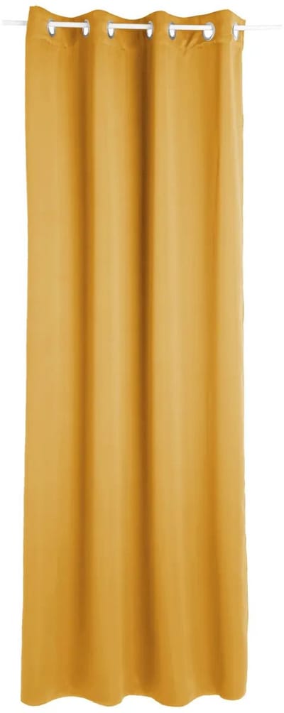 Atmosphera set van 2 Oker verduisteringsgordijnen 135x240cm - Kant en klaar met ringen - Gordijn raambekleding - 2 stuks oker