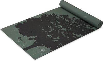 Gaiam Yogamat, hoogwaardige extra dikke antislipmat van 6 mm, omkeerbaar en bedrukt, ideaal voor yoga, pilates en andere vloertrainingen (173 cm x 61 cm x 6 mm dik)