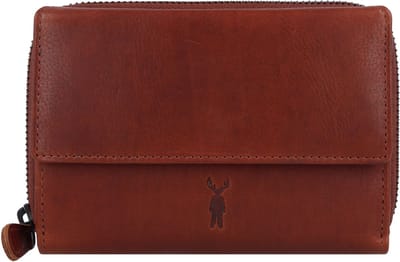 Jack Kinsky Risör Portemonnee RFID-bescherming Leer 14 cm - Jongens - Horizontaal - cognac