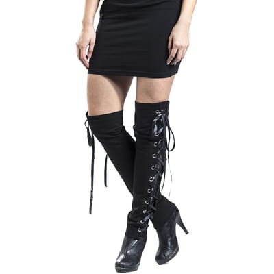 Gothicana by EMP - Gothic Kniekousen - Passion - S-M tot L-XL - voor Vrouwen - zwart