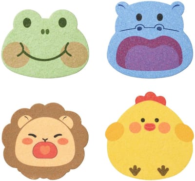 NTHProducts - Babybadspons - 4 stuks - Zacht en veilig - Natuurlijk en duurzaam - Bad en douche - Geschikt voor alle huidtypes - Rijk schuim